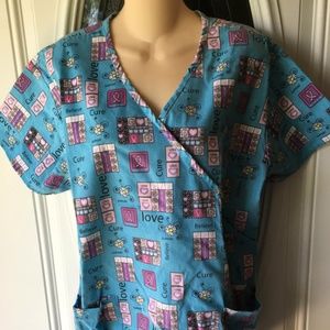 Absolute Womens CURE Scrub Top Sz XL